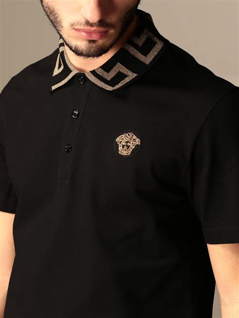 polo shirt mens versace|Versace long sleeves polo shirts.